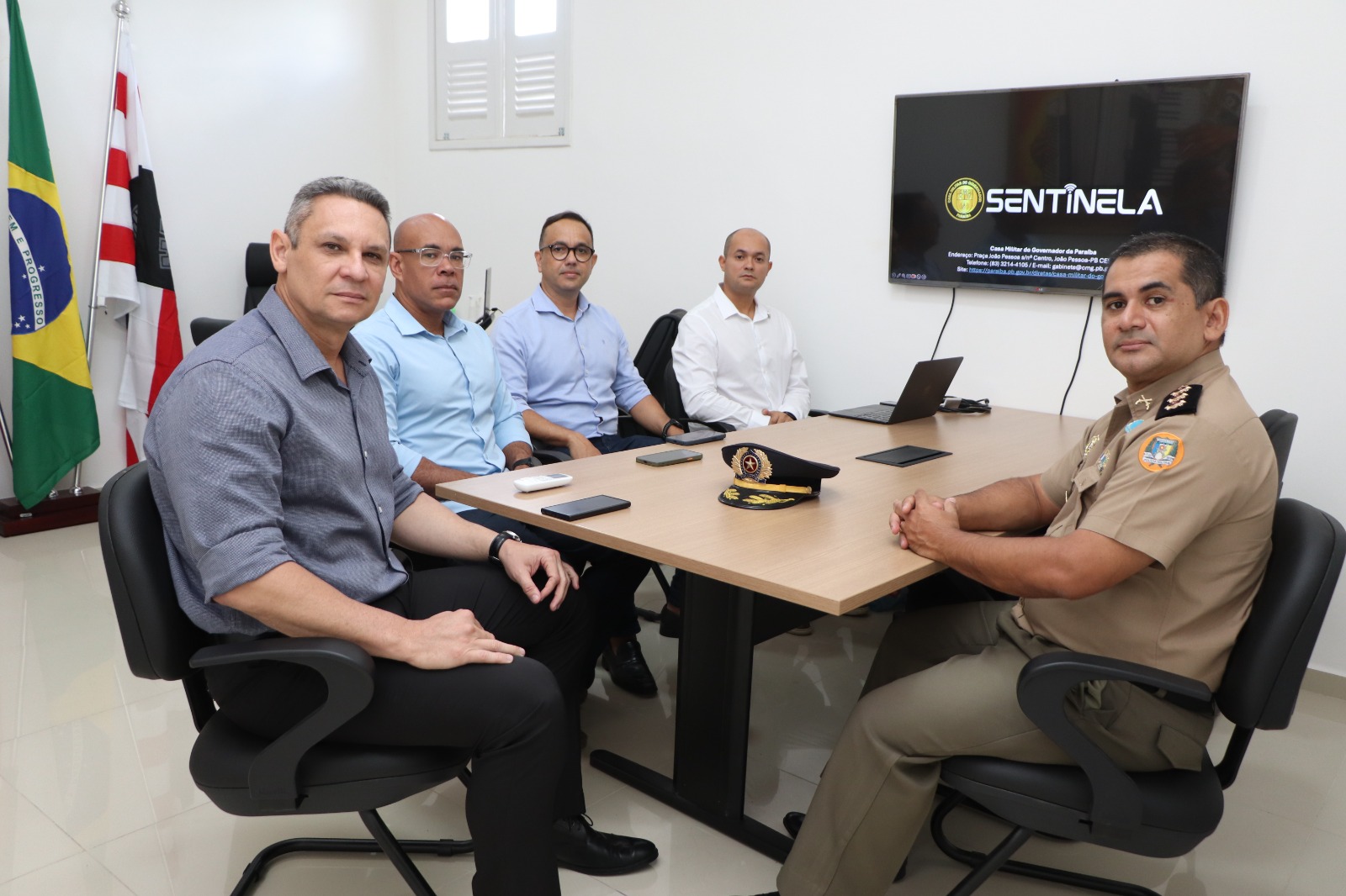 Casa Militar da Paraíba recebe visita institucional do Secretário-Chefe da Casa Militar do Tocantins