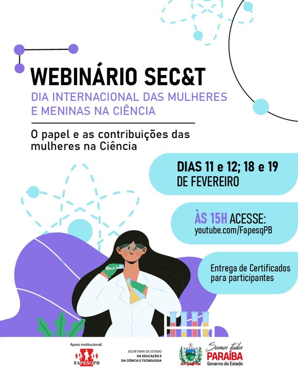 Webinario mulheres ciência Webinario mulheres ciência