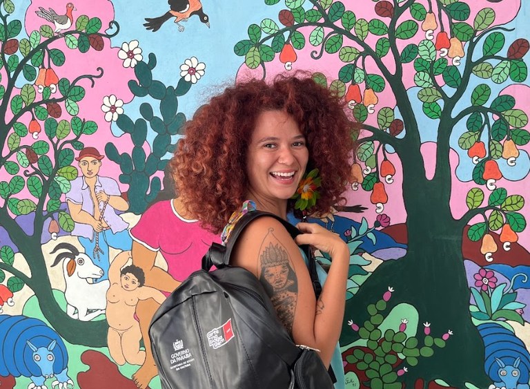 Ludmila Azevedo foi uma das contempladas no Arte na Bagagem em 2024 Ludmila Azevedo foi uma das contempladas no Arte na Bagagem em 2024