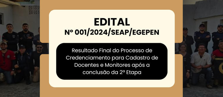 Capa resultado de credenciamento para cadastro de docentes e monitores Capa resultado de credenciamento para cadastro de docentes e monitores