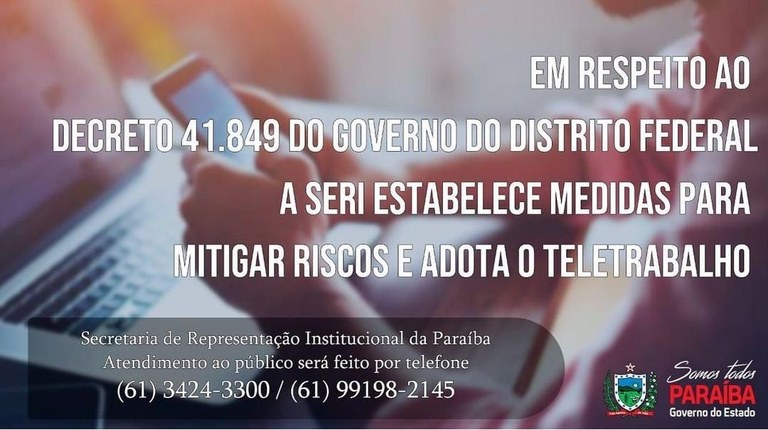 SERI adota teletrabalho para minimizar efeitos da COVID-19.jpeg SERI adota teletrabalho para minimizar efeitos da COVID-19.jpeg