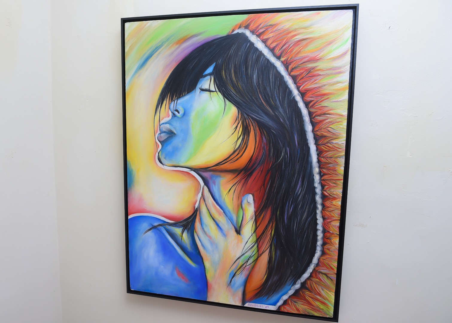 Pinturas de estudantes da Escola C I T Alice Carneiro expostas na Livraria do Luiz foto daniel medeiros (3).jpg