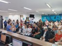 O psicólogo Adão Germano fez uma palestra na recepção do Hospital do Bem.jpg